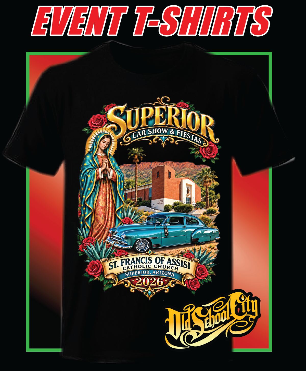 Superior Car Show & Fiestas 2026 Event T-Shirt