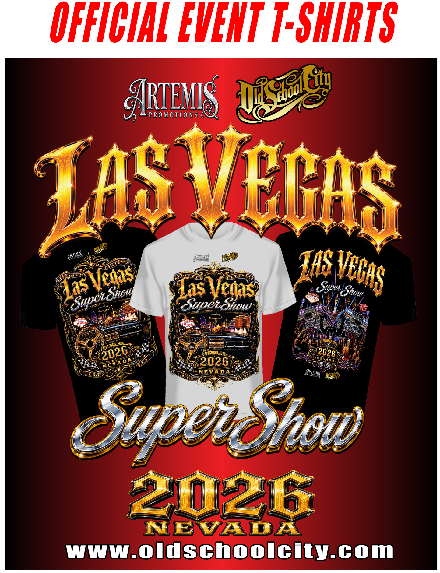 LAS VEGAS, NAVADA 2026 SUPER SHOW EVENT T-SHIRT DASH VIEW
